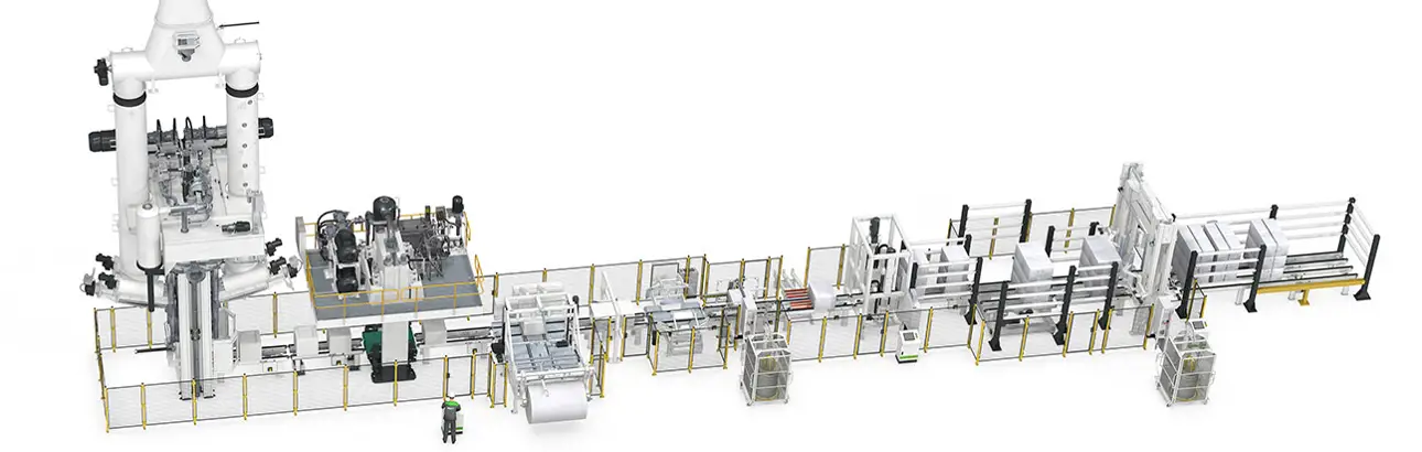Baling line for flash dried pulp