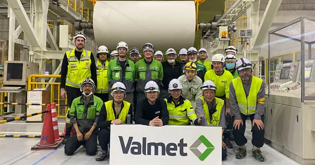 Valmet-delivered paper machine conversion started up at Mishima mill in Japan