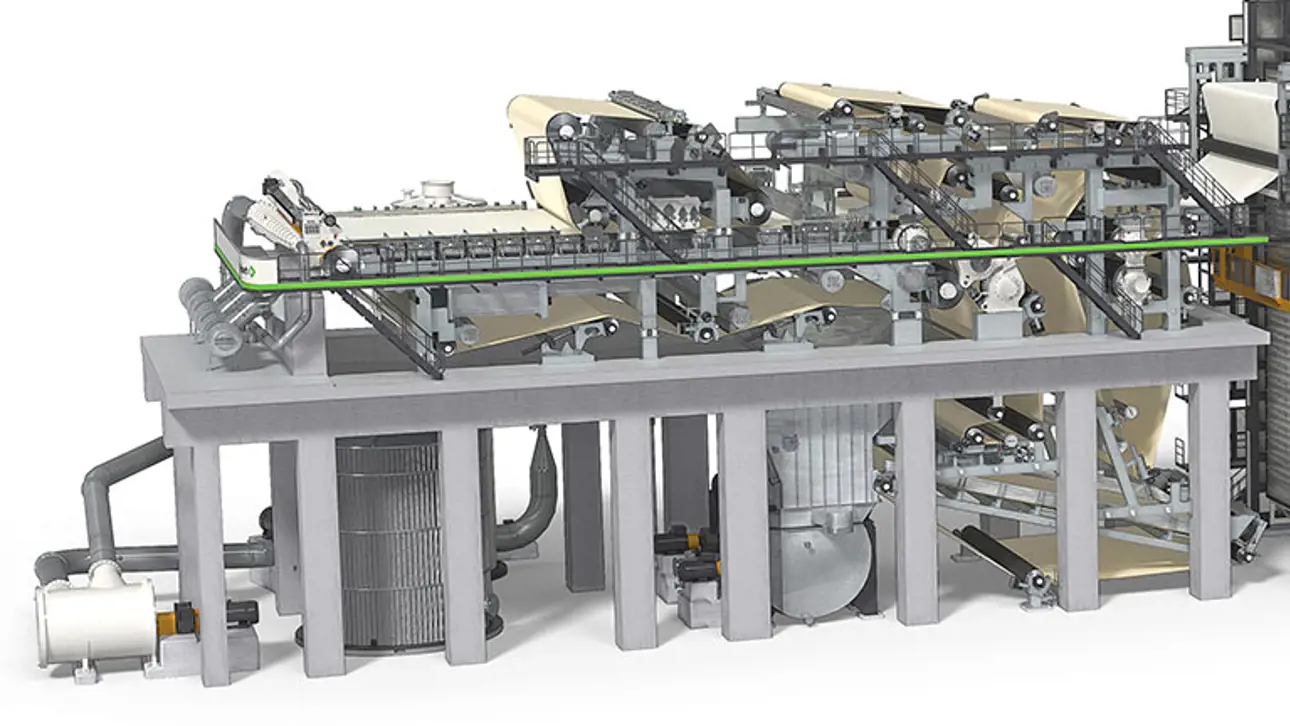Pulp drying wet end