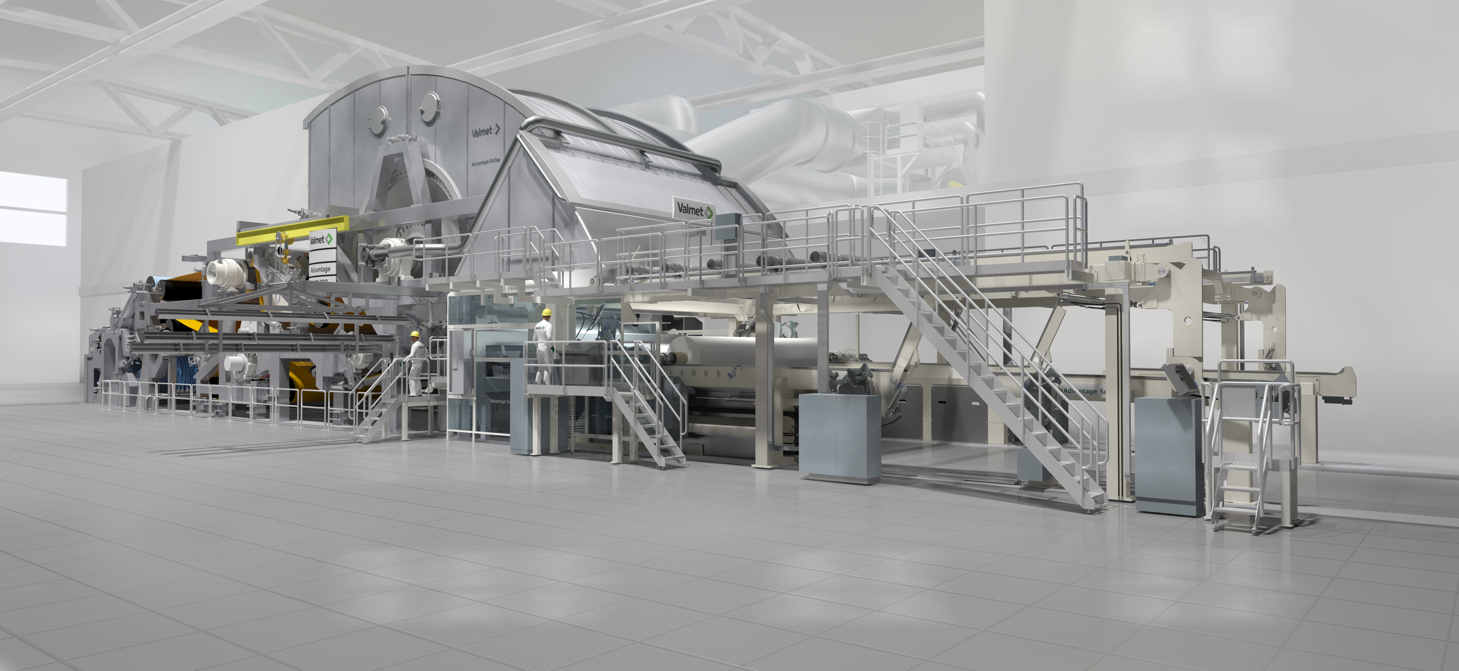 Valmet Advantage NTT tissue line is producing 100 textured tissue at