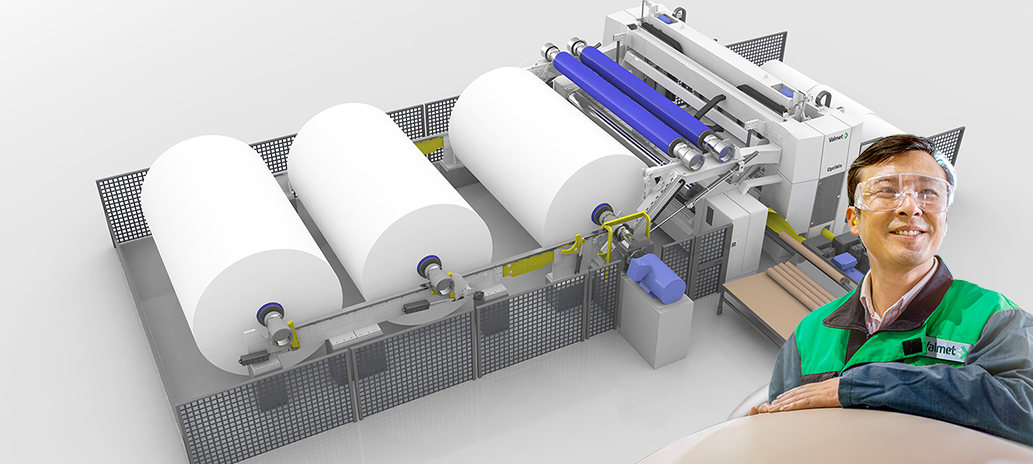 Winder improvements for board and paper machines
