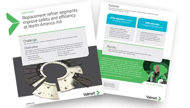Case study: Replacement refiner segments improve safety and efficiency at North America mill