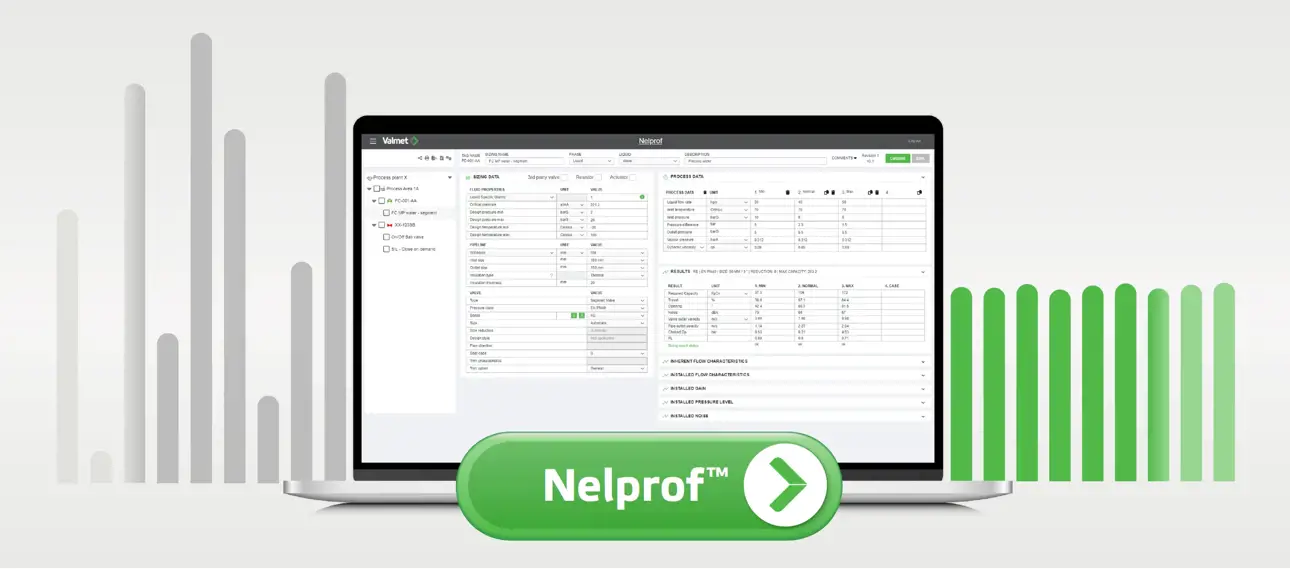 Control Valve Calculation Software Nelprof sizing and selection software | Valmet