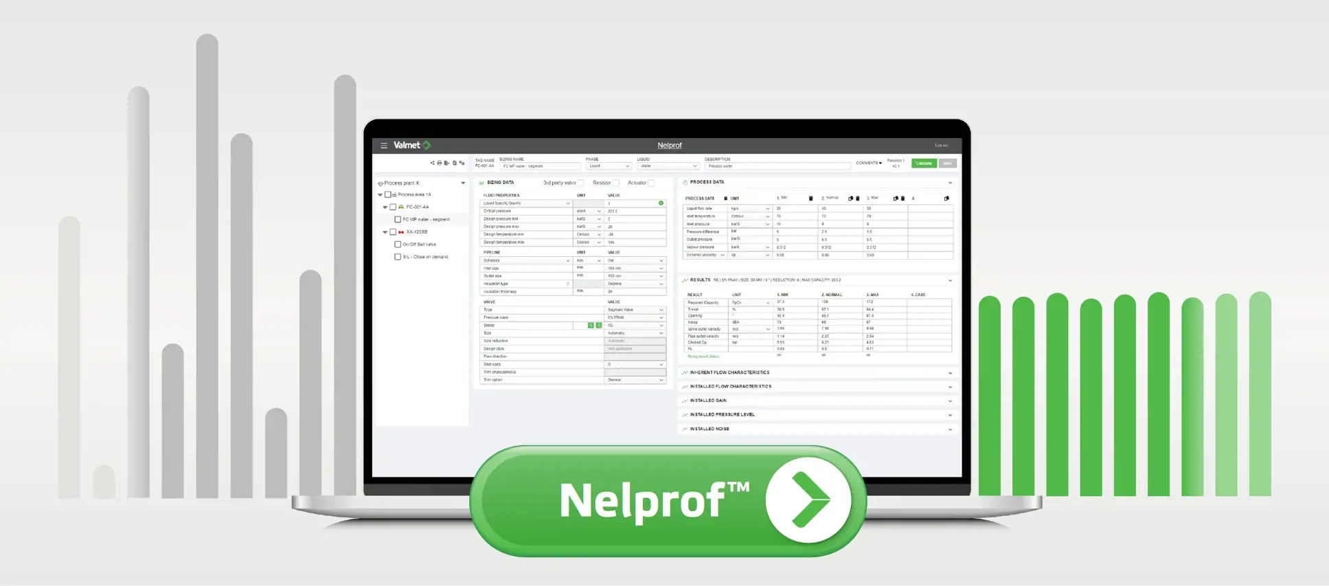 Control Valve Calculation Software Nelprof sizing and selection software | Valmet