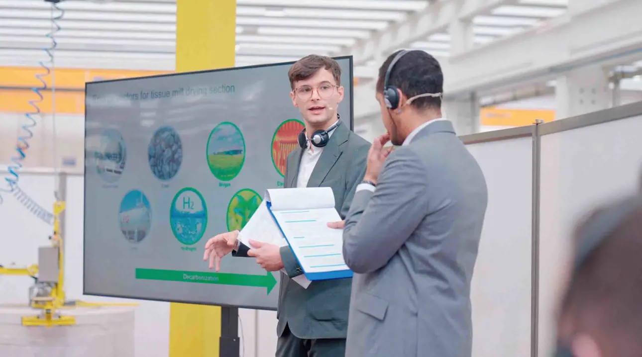Valmet team working with energy saving solutions for tissue making